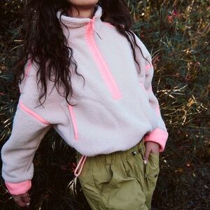 NWT Free People movement mountain high half zip fleece